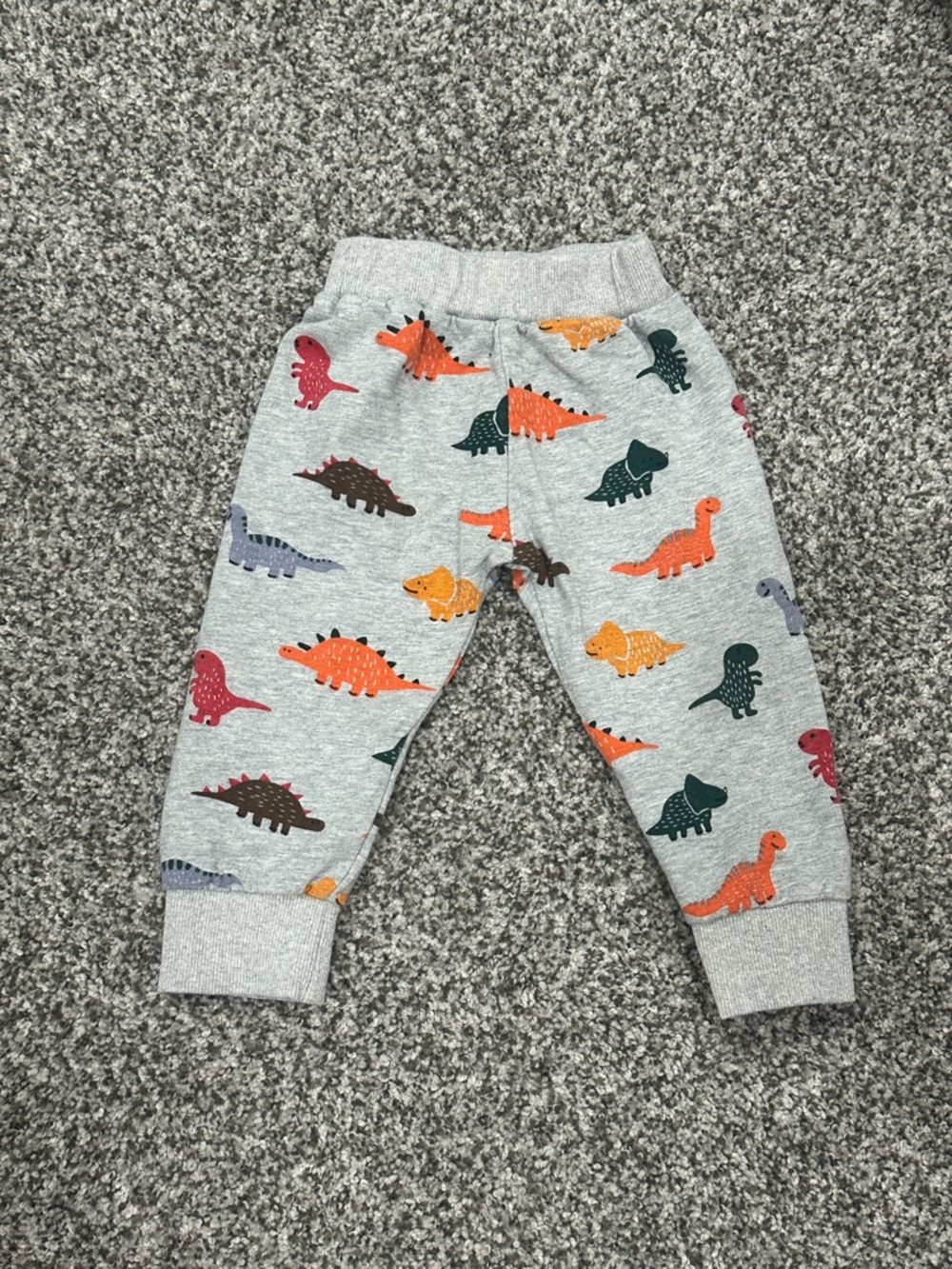 Toddler Dino Hoodie & Jogger Set - Grey with Multicolor Dinosaurs - Picture 9 of 10